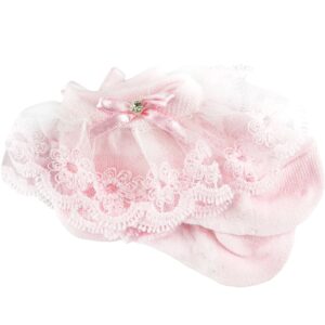 JW Baby Collection καλτσούλες με τούλι «Pink Celebrate»