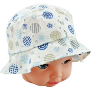 Βρεφικό καπέλο Bucket Bebe για αγόρια με γείσο για προστασία από τον ήλιο και πολύχρωμο σχέδιο all over, κατασκευασμένο από 100% βαμβάκι για άνεση και αποφυγή ερεθισμών.