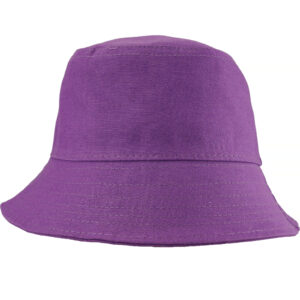 Μοβ καπέλο Bucket Maksi από 100% βαμβάκι, ιδανικό για κορίτσια με προστασία από τον ήλιο και άνεση για καθημερινές δραστηριότητες.