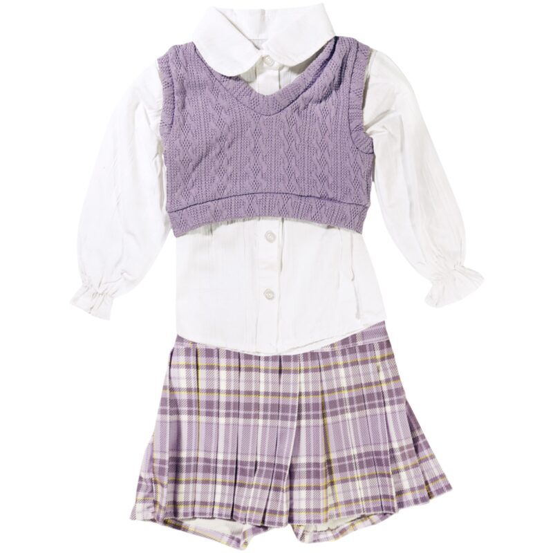 Lumia Baby σετ τριών τεμαχίων «School Girl in Purple»